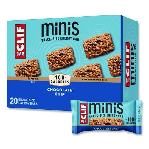 Energy Bar, Mini Chocolate Chip, 0.99 oz Bar, 20/Box