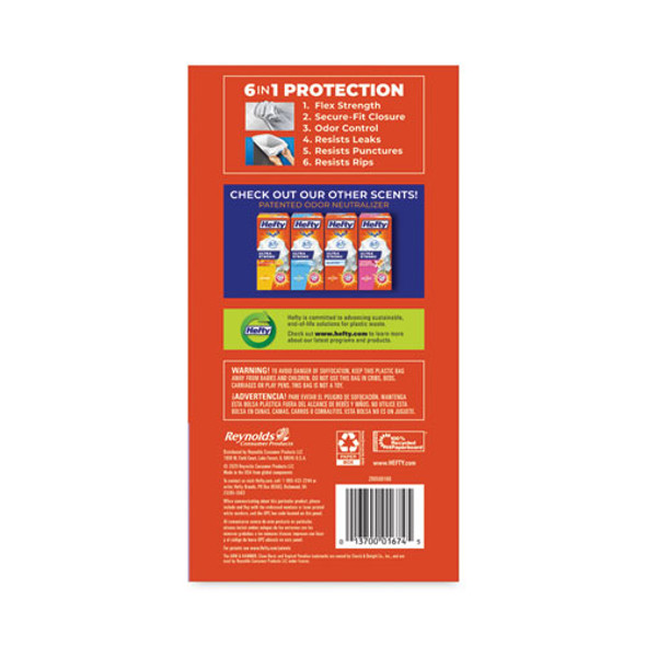 Ultra Strong Scented Tall Kitchen Bags, Drawstring, 13 gal, Lavender/Vanilla, 23.75" x 24.88", White, 110/Box, 3 Boxes/Carton