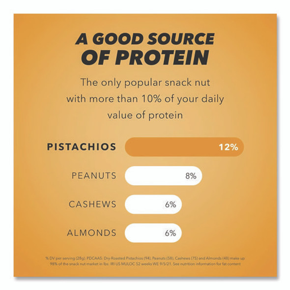 No Shells Honey Roasted Pistachios, 2.25 oz Bags, 8/Box