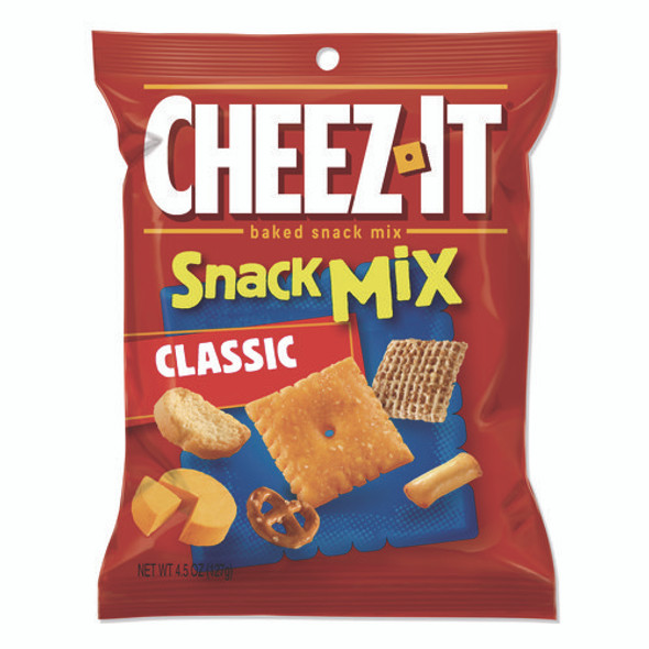 Cheez-it Baked Snack Mix, Classic Cheese, 4.5 oz Bag, 6/Pack