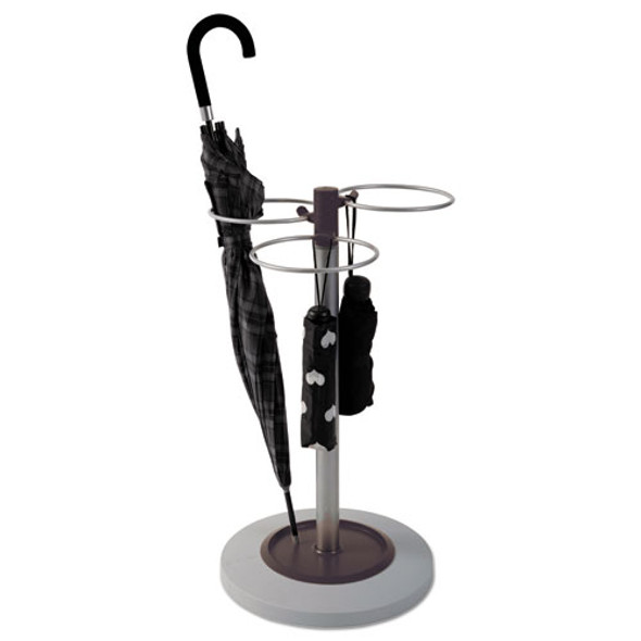 Flower Umbrella Stand, 13.75w x 13.75d x 25.5h, Black/Silver