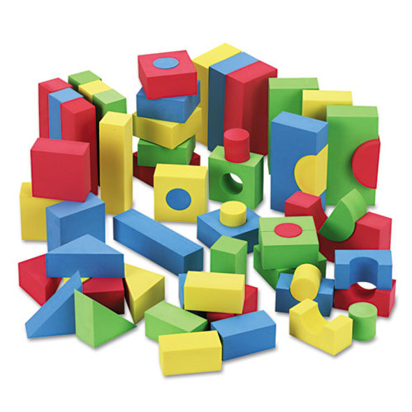 Blocks, High-Density Foam, Assorted Colors, 68/Pack Blocks, High-Density Foam, Assorted Colors, 68/Pack