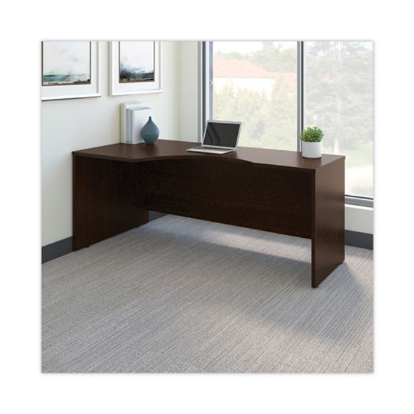 Series C Collection Left Corner Desk Module, 71.13" x 35.5" x 29.88", Hansen Cherry/Graphite Gray