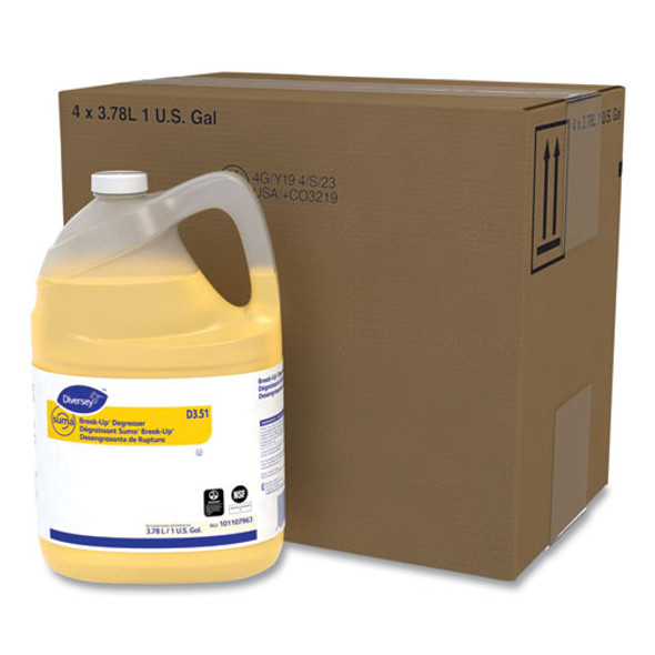 Suma Break-Up Degreaser D3.51, Characteristic Scent, 1 gal Bottle, 4/Carton
