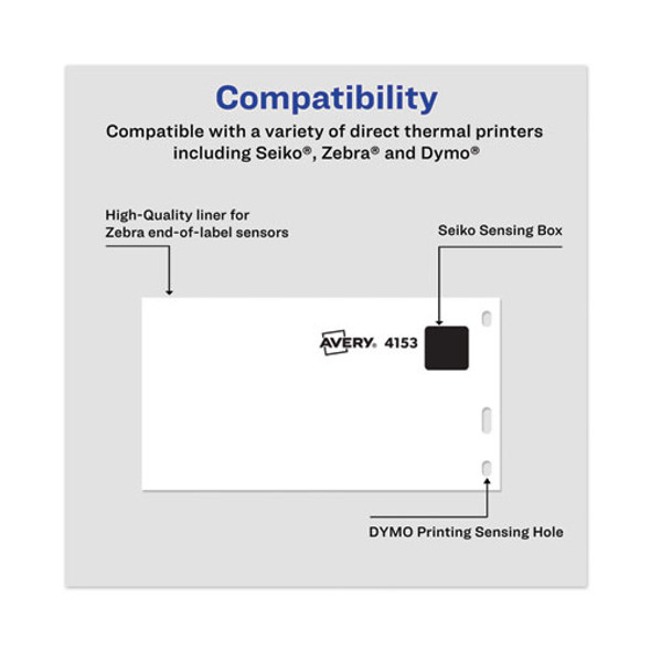 Multipurpose Thermal Labels, 2.13 x 4, White, 140/Roll