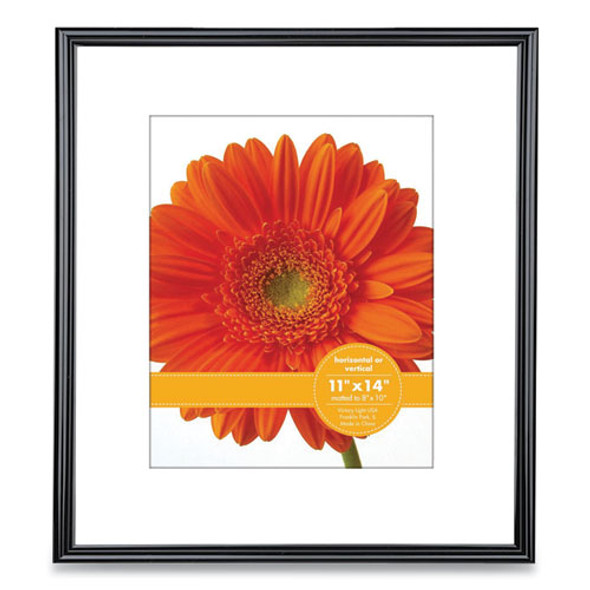 Plastic Poster Frame with Mat, 8 x 10 Insert, Black