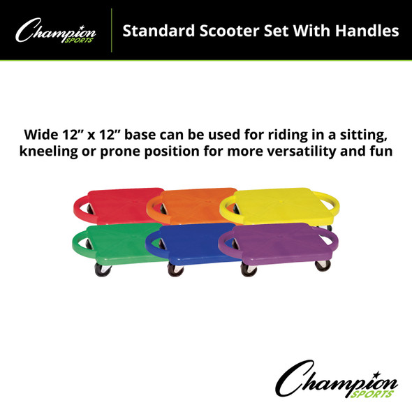 Plastic Standard Scooter Set with Handles, Set of 6 Plastic Standard Scooter Set with Handles, Set of 6