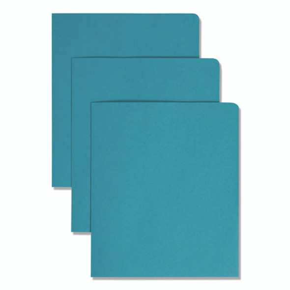 Two-Pocket Folder, Textured Paper, 100-Sheet Capacity, 11 x 8.5, Teal, 25/Box Two-Pocket Folder, Textured Paper, 100-Sheet Capacity, 11 x 8.5, Teal, 25/Box