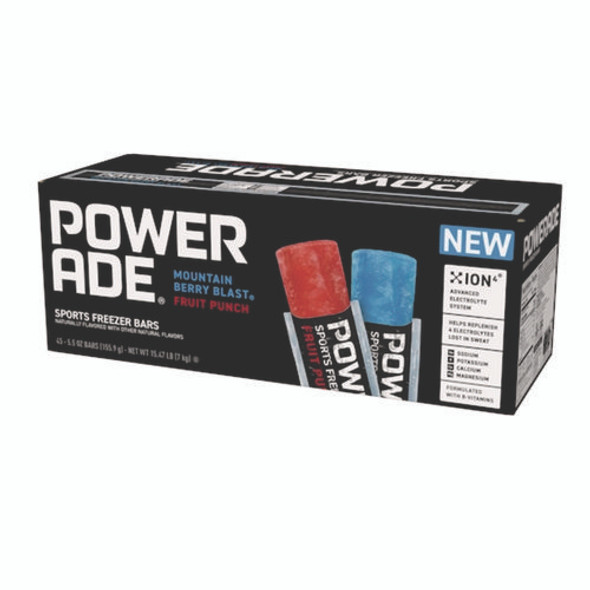 Sport Electrolytes Freezer Bars, Berry Blast, Fruit Punch, 5.5 oz, Bar, 45/Carton