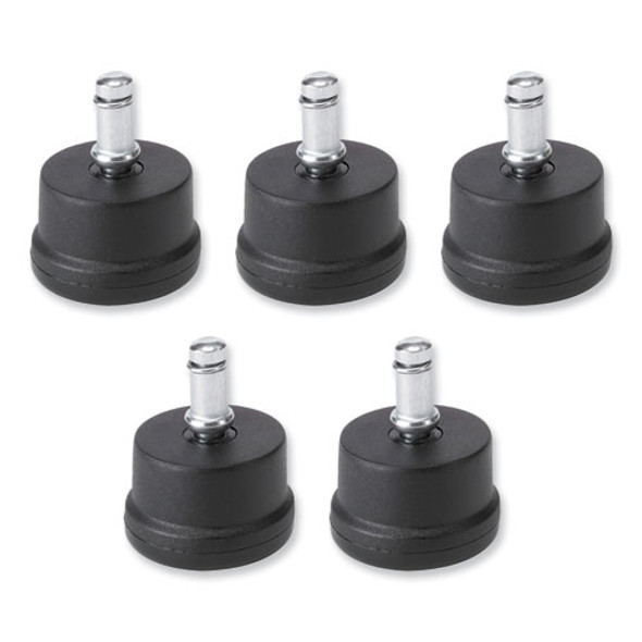 Task Master Nylon Glides, Grip Ring Stem, 2" x 1.38" Glide, Black, 5/Set Task Master Nylon Glides, Grip Ring Stem, 2" x 1.38" Glide, Black, 5/Set