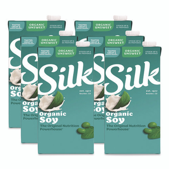 Soymilk, Unsweetened Original, 32 oz, 6/Carton