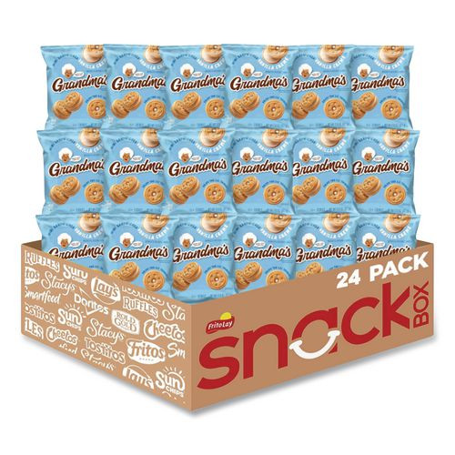 Mini Vanilla Creme Sandwich Cookies, 3.71 oz, 24/Carton