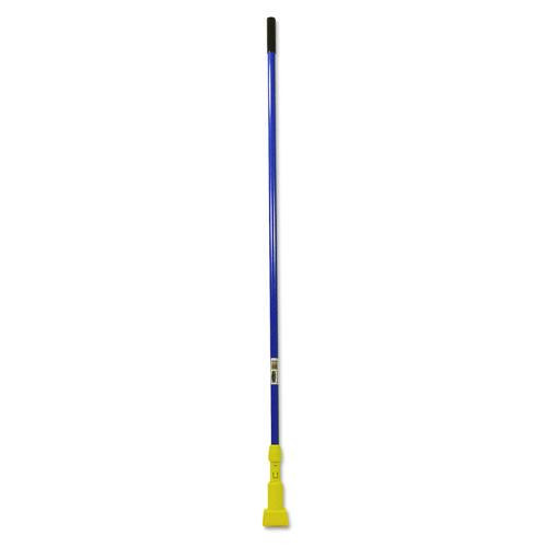 Gripper Fiberglass Mop Handle, 1" dia x 60", Blue/Yellow