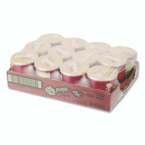 Potato Chips, Original, 1.3 oz Can, 12/Box