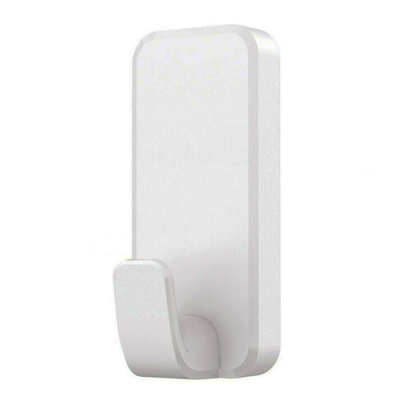 X-Large Utility Hook, Plastic, White, 10 lb Capacity, 1 Hook and 4 Strips