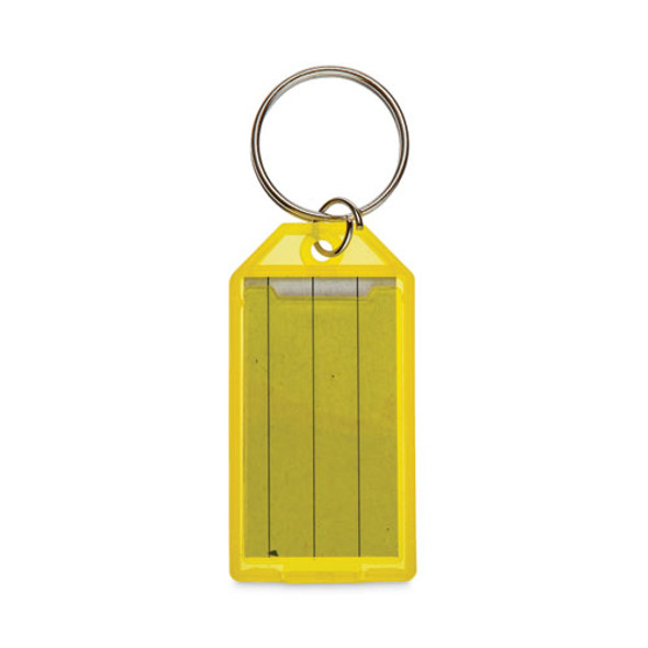 Key Tags, Metal/Plastic, Green/Orange/Purple/Yellow, 4/Pack