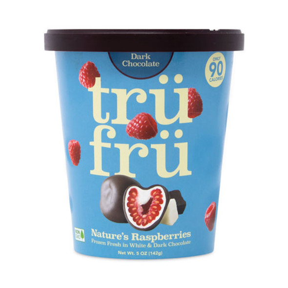 Nature's Hyper-Chilled Raspberries in White and Dark Chocolate, 5 oz Cup, 8/Carton