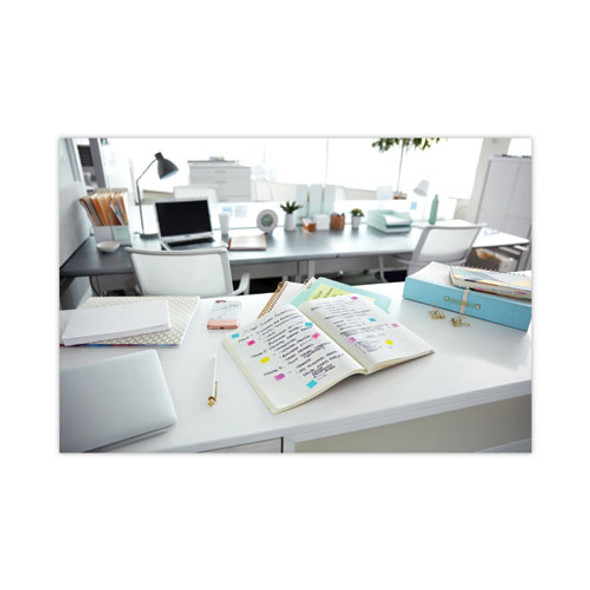 Page Flags in Desk Grip Dispenser, 1 x 1.75, Blue, 200/Dispenser