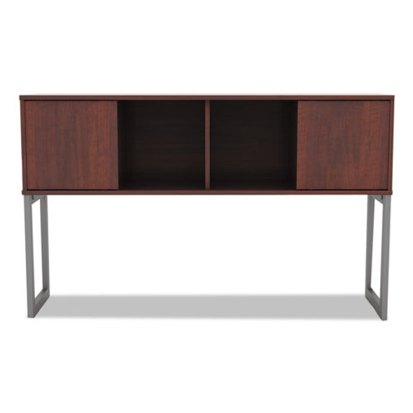 Alera Open Office Desk Series Hutch, 59w x 15d x 36.38h, Medium Cherry