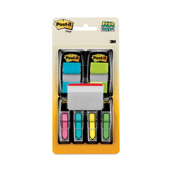 Page Flag Value Pack, Assorted, 96 0.5" Arrow, 100 1" Flags, 12 2" Filing Tabs