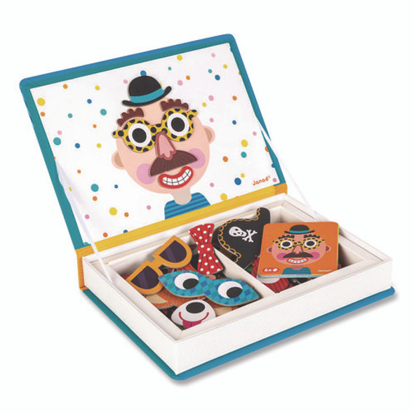 Magneti'books, Boy's Crazy Faces, 40 Pieces (10 Cards, 30 Magnetic Shapes), Ages 3 to 8