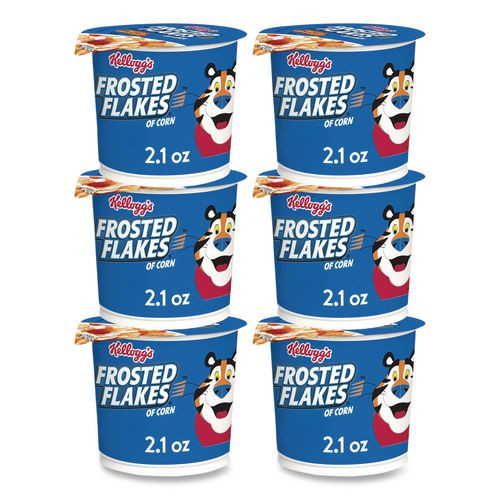 Breakfast Cereal, Frosted Flakes, Single-Serve 2.1 oz Cup, 6/Box