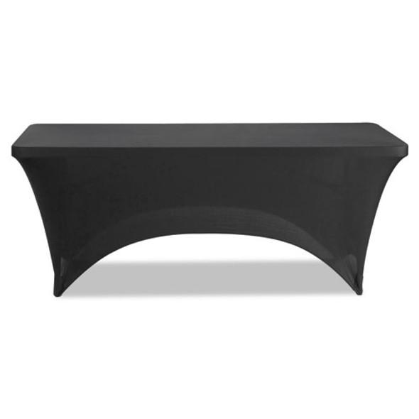 iGear Fabric Table Cover, Polyester/Spandex, 30" x 72", Black