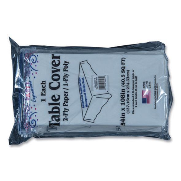 Table Set Poly Tissue Table Cover, 54" x 108", White, 6/Pack Table Set Poly Tissue Table Cover, 54" x 108", White, 6/Pack