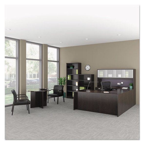 Glass Door Set With Silver Frame For 72" Wide Hutch, 17w x 16h, Clear, 4 Doors/Set