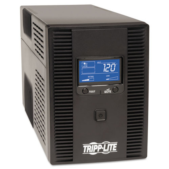 SmartPro LCD Line-Interactive UPS AVR Tower, 10 Outlets, 1,500 VA, 650 J