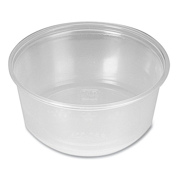 Portion Cups, 3.25 oz, Plastic, Clear, 2,500/Carton