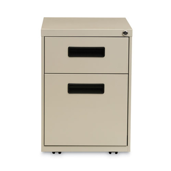 File Pedestal, Left or Right, 2-Drawers: Box/File, Legal/Letter, Putty, 14.96" x 19.29" x 21.65"