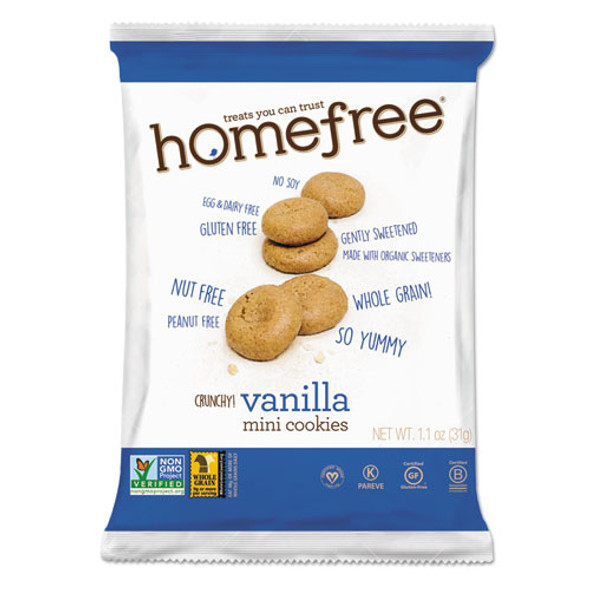 Gluten Free Vanilla Mini Cookies, 1.1 oz Pack, 30/Carton