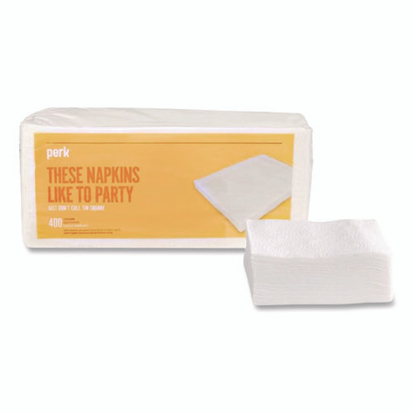 Luncheon Napkins, Embossed, 1-Ply, 10 x 13, White, 400/Pack