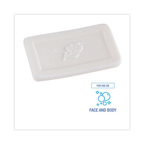 Face and Body Amenity Soap, Flow Wrapped, Floral Scent, # 3/4 Bar, 1,000/Carton