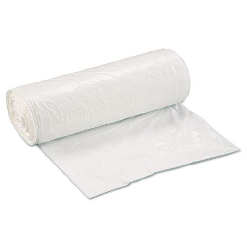 Low-Density Commercial Can Liners, 30 gal, 0.8 mil, 30" x 36", White, Interleaved Roll, 25 Bags/Roll, 8 Rolls/Carton
