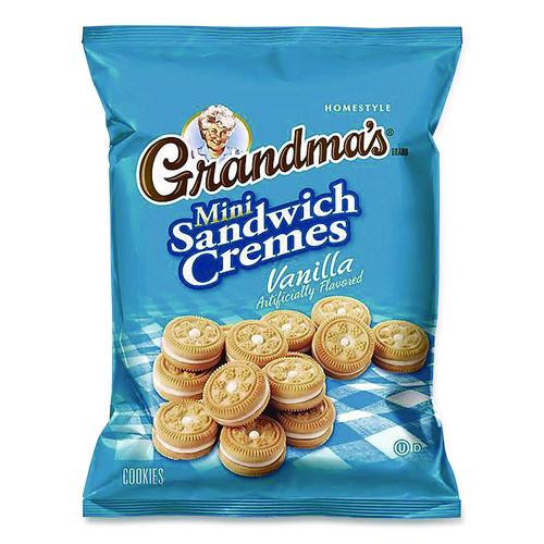 Mini Vanilla Creme Sandwich Cookies, 2.12 oz Packet, 60/Carton