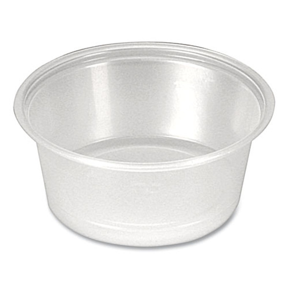 Portion Cups, 1.5 oz, Plastic, Clear, 250/Sleeve, 10 Sleeves/Carton