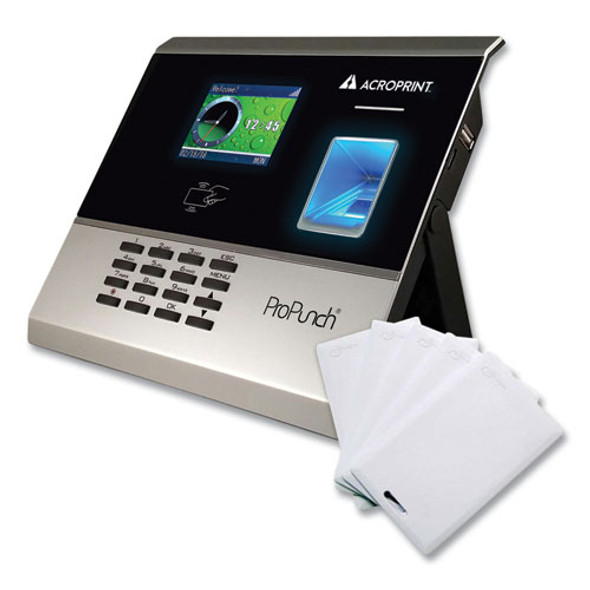 ProPunch Biometric and Proximity Bundle, 50 Employees, Black