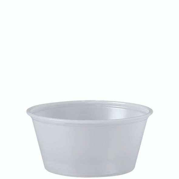 Polystyrene Portion Cups, 3.25 oz, Plastic, Translucent, 250/Bag, 10 Bags/Carton
