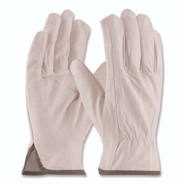 Top-Grain Pigskin Leather Drivers Gloves, Economy Grade, X-Large, Gray