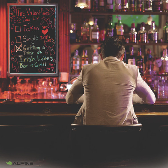 LED Illuminated Hanging Message Writing Board, Black 22" x 30" Surface, Black 23.6" x 31.5" Frame LED Illuminated Hanging Message Writing Board, Black 22" x 30" Surface, Black 23.6" x 31.5" Frame