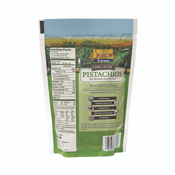 Organic Pistachios, Dry Roasted with Sea Salt, 7 oz Bag, 12/Carton