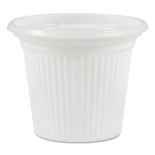 Plastic Condiment Cups, 0.75 oz, Translucent, 250/Sleeve, 20 Sleeves/Carton