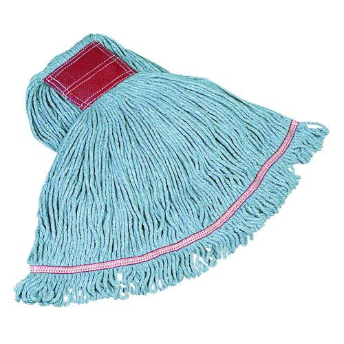 Swinger Loop Wet Mop Heads, Cotton/Synthetic, Blue, Large