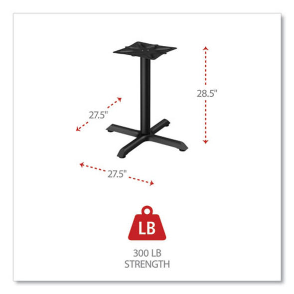 Alera Hospitality Series Single-Column Bases, 27.5" Diameter, 28.5"h, 300 lb Cap, Steel, Black