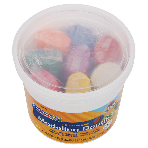 Modeling Dough, 8 Assorted Colors, 4 oz. Per Piece, 8 Pieces Per Pack, 3 Packs