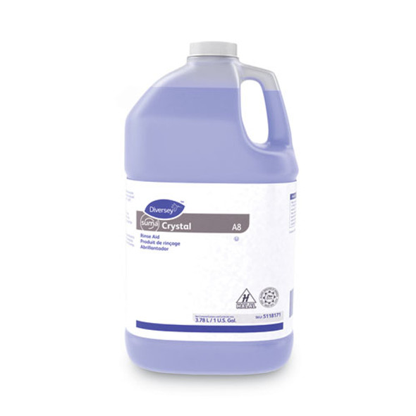 Suma Crystal A8 Concentrate, Characteristic Scent, 1 gal Container, 4/Carton