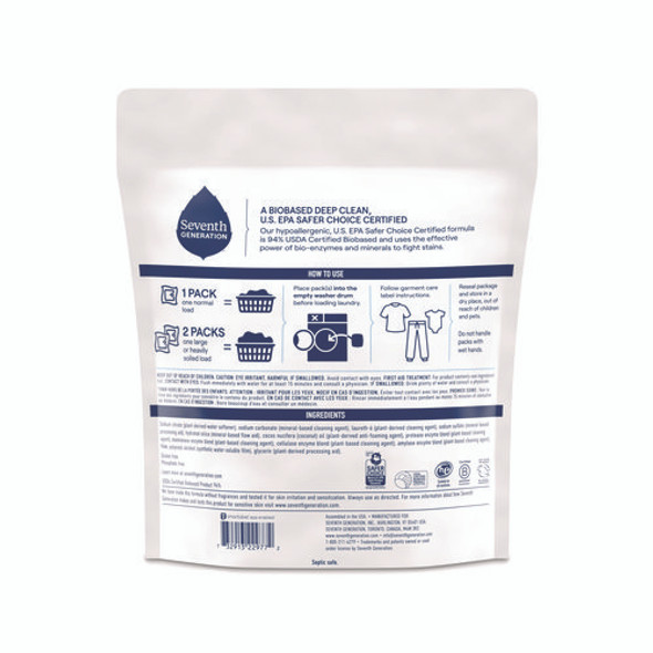 Natural Laundry Detergent Packs, Powder, Unscented, 45 Packets/Pack Natural Laundry Detergent Packs, Powder, Unscented, 45 Packets/Pack