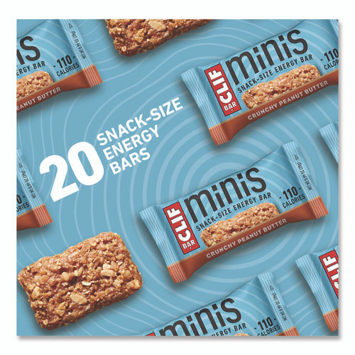 Energy Bar, Mini Crunchy Peanut Butter, 0.99 oz Bar, 20/Box